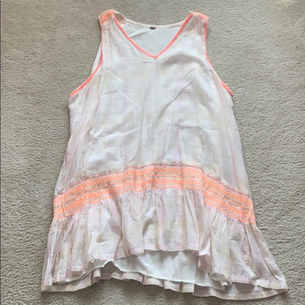 NWOT Free People Cream Embroidered Dress